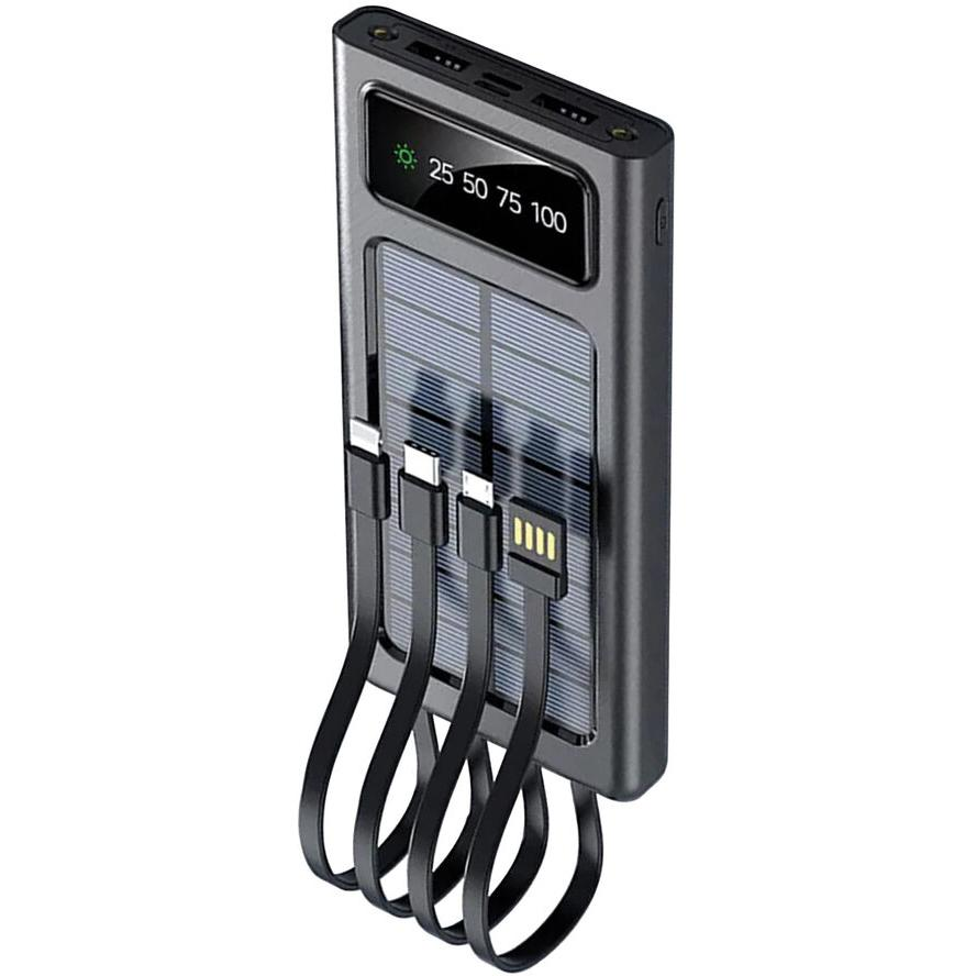 Powerbank 2GO 2GO Powerbank Solar 10000mAh mit LED Taschenlampe schwarz (797371)-0